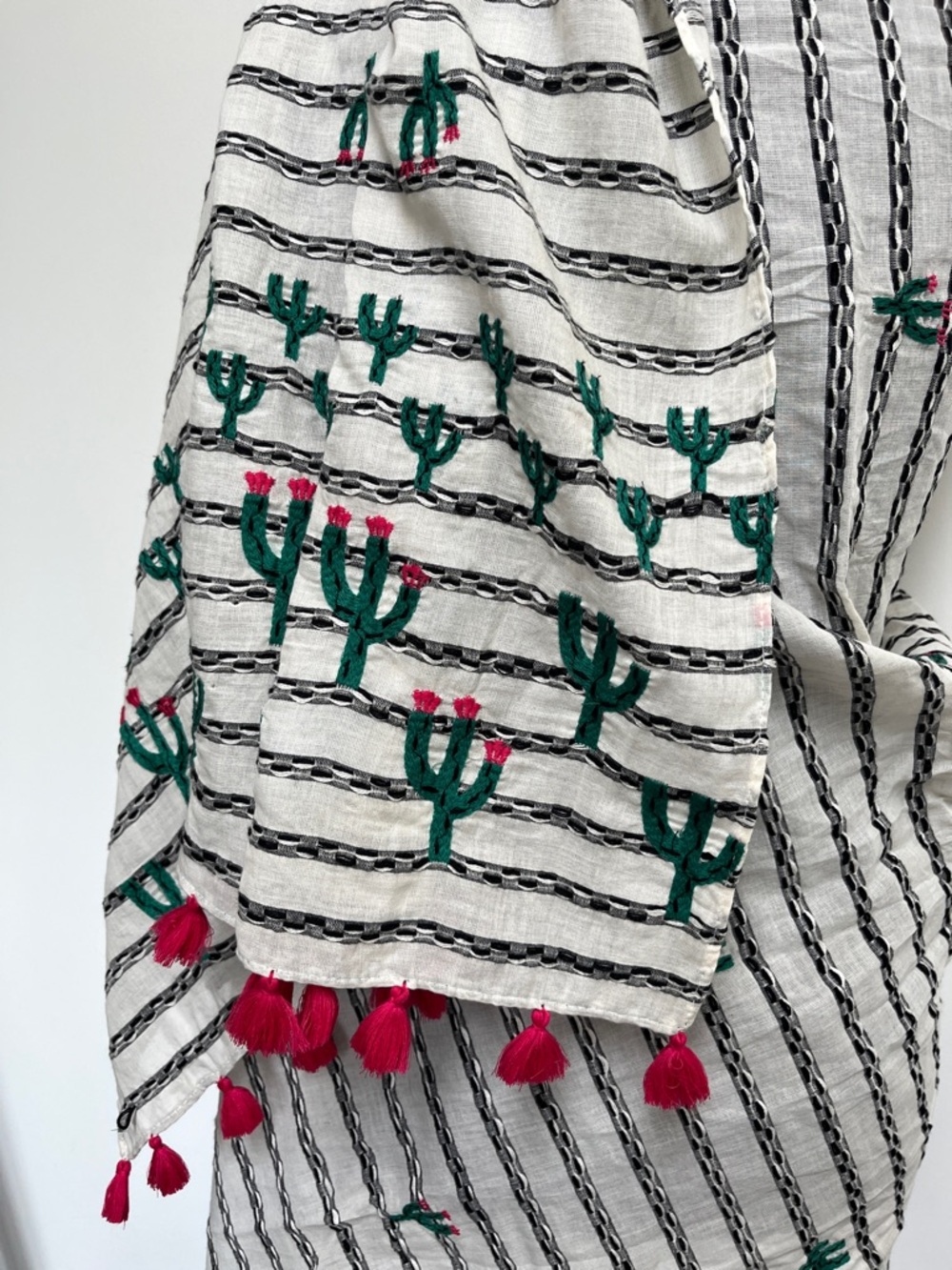 Anthropologie, large cactus scarf, wrap by Seen/worn/kept. - Picture 8 of 12